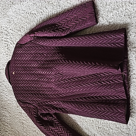 EUC Kate Spade Coat, Size XL Burgandy w/Pink Lining - Picture 7 of 8